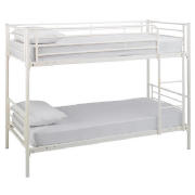 Unbranded Mika Twin Bunk Bed, Vanilla with Comfykids Blue