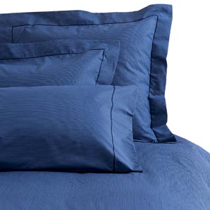 Jonelle Milano bed linen in denim blue. Made from