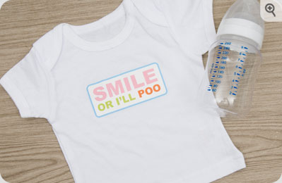 Unbranded `mile Or I`l Poo`Baby T-shirt in a Bottle