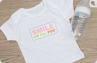 Unbranded `mile Or I`l Poo`Baby T-shirt in a Bottle