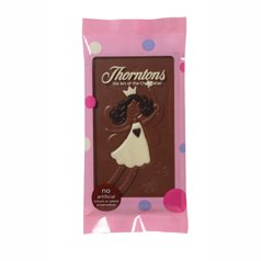 These yummy bars are made from delicous Thorntons milk chocolate and carefully decorated with milk, 