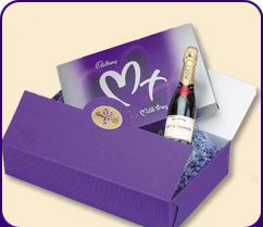 The perfect gift! Say `I love you` with a 600g box of Cadbury Milk Tray and a 375ml half bottle of M