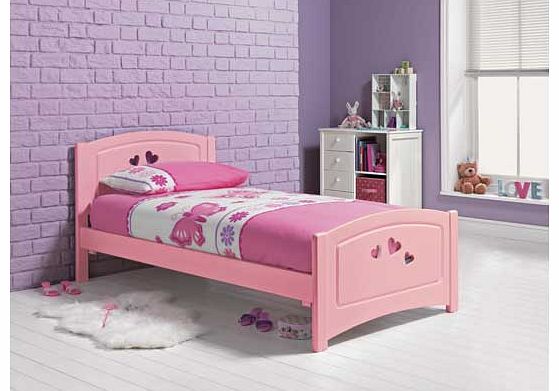 With a drawer underneath for storage. this Millie Single Bed Frame is both pretty and practical. This pink single bed frame comes packed flat for easy home assembly. Size W99. L198. H85cm. Drawer size H18. W191. D58cm. Packed flat. Self assembly: 2 p