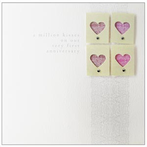 Unbranded Million Kisses First Anniversary Card