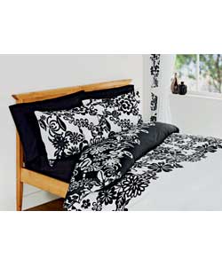 Unbranded Milo Duvet Set Black and White Double Bed