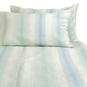 Mineral Stripe Duvet Cover- Aqua- Kingsize
