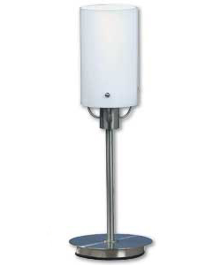 Height 38.5cm.Shade diameter 9cm.In-line switch.Requires 1 x 40 watt SES candle bulb (not