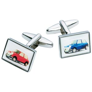 For all mini lovers out there, these cufflinks are the perfect gift and feature images of the