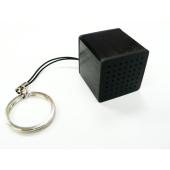 This cute cube speaker is the perfect size to add to a keychain or to carry in your pocket. It comes