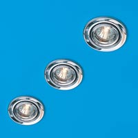 Mini Tilting Halogen Downlights Low Voltage 3 Pack Chrome Finish