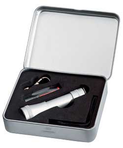 Handy key ring torch supplied in gift tin. Battery supplied