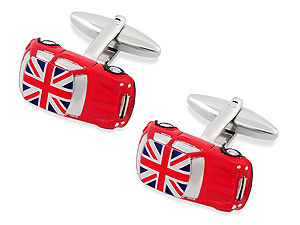 Unbranded Miniature Mini Car Union Jack Cufflinks 014533