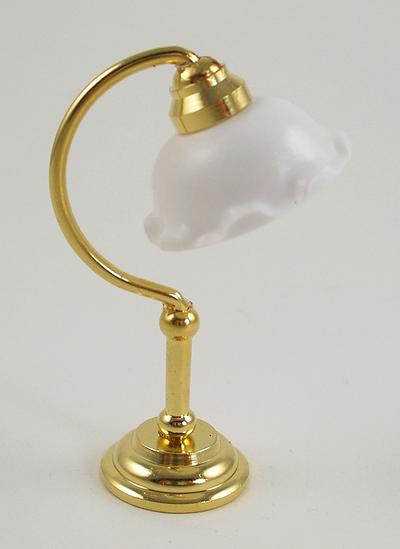 1:12 Scale Dolls House Miniature Non Working Brass Table Lamp