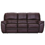 Unbranded Minnesota Large Leather Recliner Sofa, Espresso