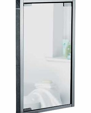Unbranded Mirrored Bathroom Corner Cabinet - Stainless Steel