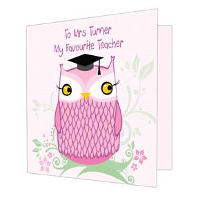 Unbranded Miss Owl Card