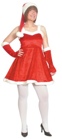Unbranded Miss Santa Dress Hat and Gloves