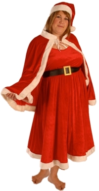 Unbranded Miss Santa Dress Long with Cape and Hat