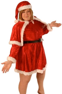 Unbranded Miss Santa Dress with Hat Cape and Belt
