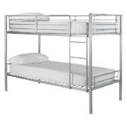 Unbranded Mito metal twin bunk with mattresses, Silver