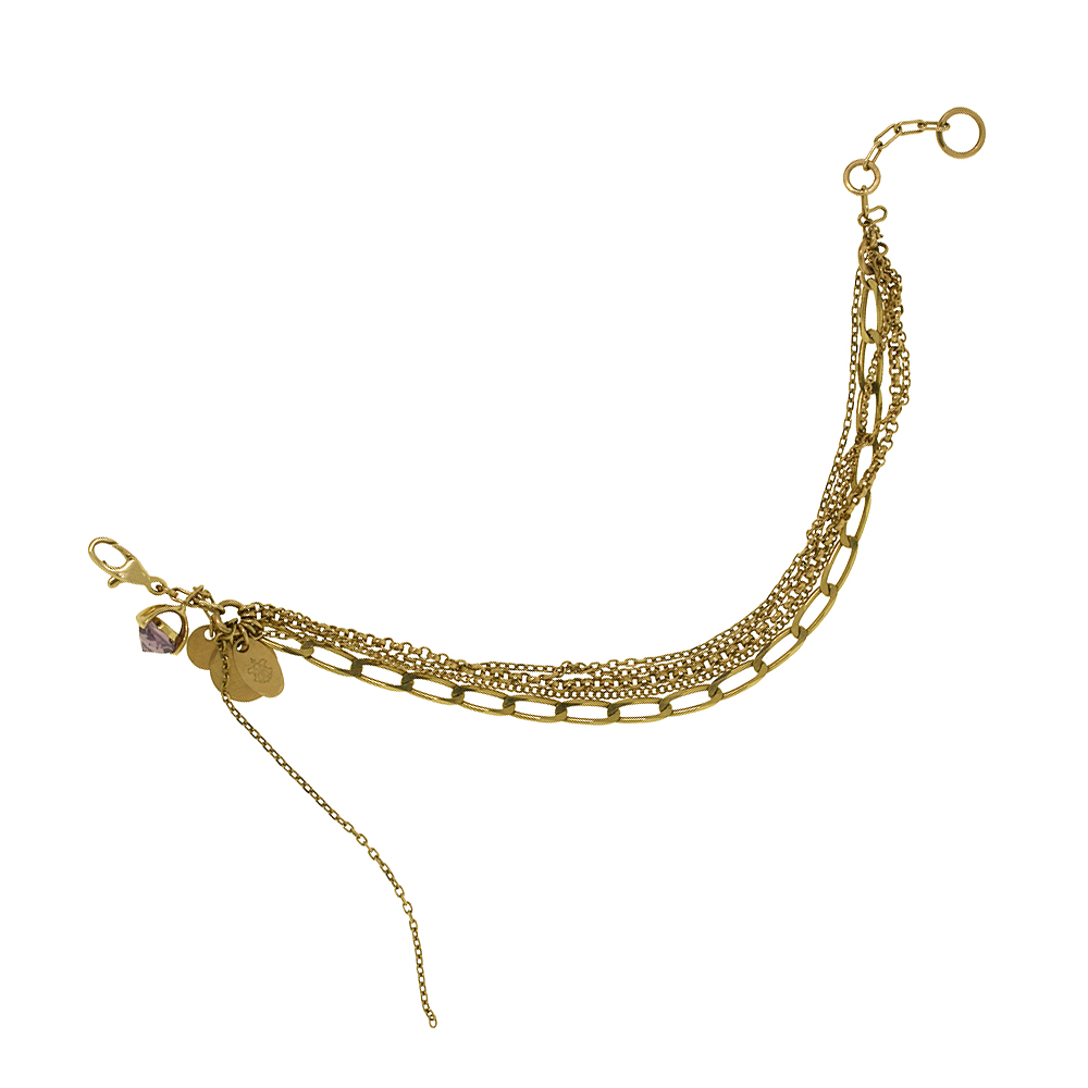 Unbranded Mixed Chain Amethyst Bracelet