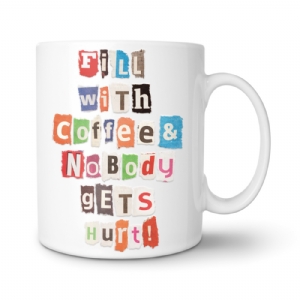 Unbranded Mixed Messages - Ransom Note Novelty Mug