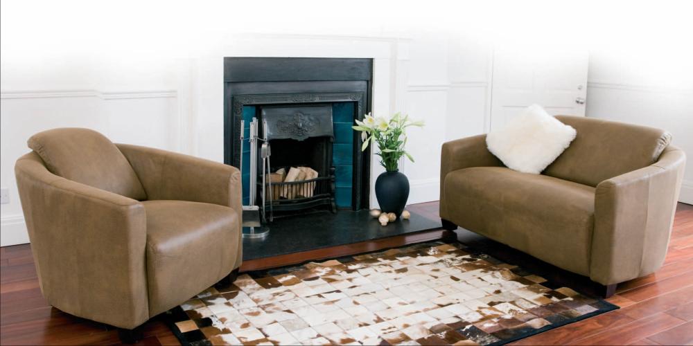 Unbranded Mocha Armchair x 2 and 1 Seater Sofa in