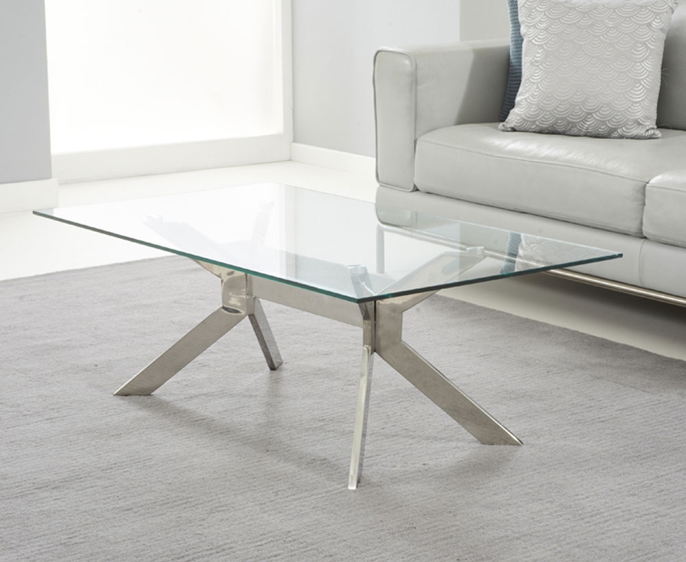 Unbranded Mode Steel and Glass Coffee Table