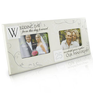 Unbranded Modern 25th Wedding Anniversary Then and Now