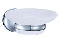 Unbranded Modern Chrome Soap Dish with Frosted Glass