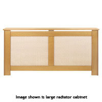 Modern Radiator Cabinet - Beech Effect Mini Size 770x815mm