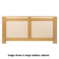 Modern Radiator Cabinet - Beech Effect Small Size 1017x800mm