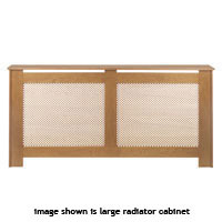 Modern Radiator Cabinet - Oak Effect Medium Size 1198x900mm