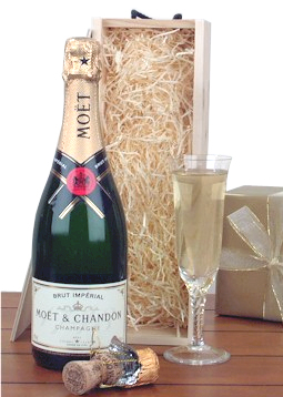The brand leader in fine Champagne  Moet Chandon  presented in a quality wooden gift box lined with