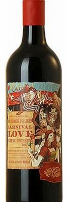 Very deep green-purple in color, the 2011 Carnival of Love flaunts a very expressive and fragrant nose with floral notes, roses and potpourri intermingled with toasty black cherries, creme de cassis, chocolate, pepper and accents of cinnamon and clov