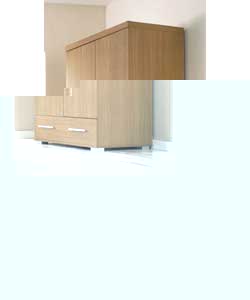 Monaco Oak 2 Door 1 Drawer Robe