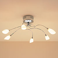 A versatile light fitting with 6 individual lights