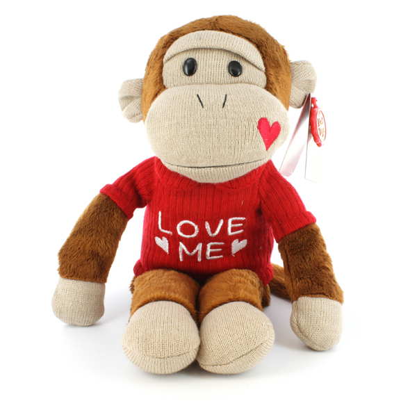 Unbranded Monkey with Love Me T-Shirt Monkey with Pink