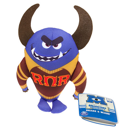 Playtime will be a scream with the Monsters University Shake and Scare Johnny. Johnny is 13cm tall and comes to life with fun sound effects. Just give him a shake to hear him growl, speak, roar or laugh. This fang-tastic soft toy needs 3 x LR44 batte