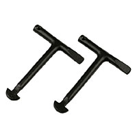 Pair. 125mm long. Heavy duty iron lifting keys for the simple removal of manhole covers