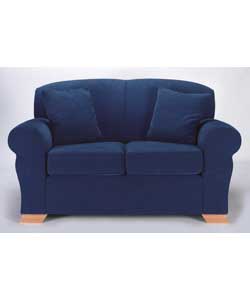 Monza Blue 2 Seater Sofa