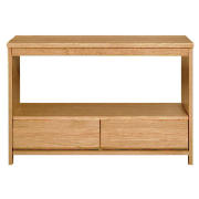 This contemporary console table is part of the Monzora range. Made from oak veneered wood this table
