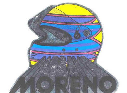 Moreno Helmet Logo Sticker (9cm x 8cm)