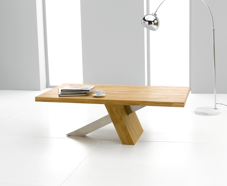Unbranded Moreno Oak and Brushed Steel Coffee Table