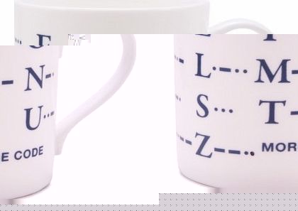 Unbranded Morse Code Mug 4563C