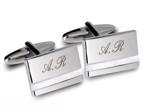 Unbranded Mother of Pearl Engraved Cufflinks