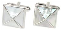 Unbranded Mother of Pearl Pyramid Cufflinks by Simon Carter