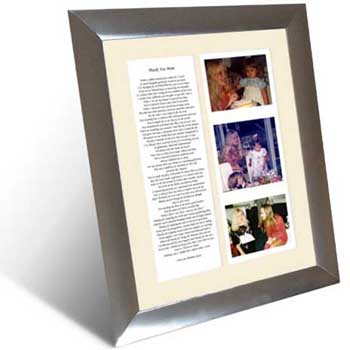Unbranded Motherand#39;s Day Framed Personalised Poem with up to 5 Photographs