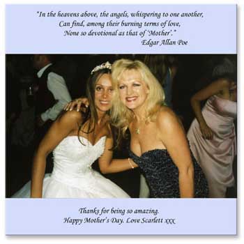 Unbranded Motherand#39;s Day Personalised Photo Canvas