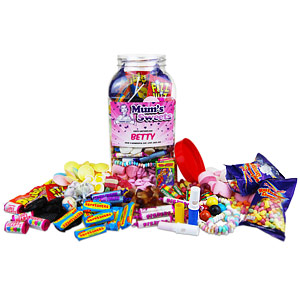 Unbranded Mothers Day Personalised Retro Sweetie Jar